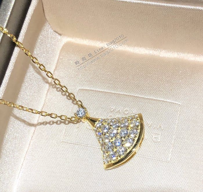 Bvlgari飾品 寶格麗經典火爆流蘇滿鑽裙子項鏈 德國進口925純銀  zgbq3047